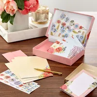 Floral Stationery Set and Desk Organizer Box for only USD 14.99 | Hallmark