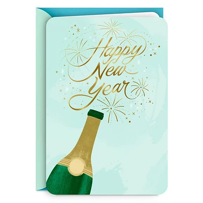 Champagne Bottle and Fireworks Blank New Year Card for only USD 2.99 | Hallmark