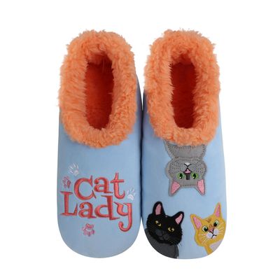 snoozies! Cat Lady Women's Pairables Slippers, Small