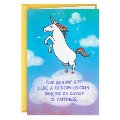 Dancing Rainbow Unicorn Funny Birthday Card for only USD 3.99 | Hallmark