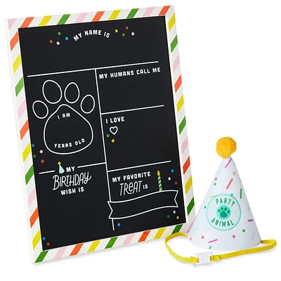 Pet Birthday Chalkboard With Party Hat for only USD 19.99 | Hallmark