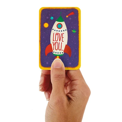 3.25" Mini To the Moon and Back Rocket Ship Love Card for only USD 1.99 | Hallmark