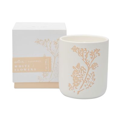 Paddywax White Flowers Boxed Ceramic Candle, 7 oz.
