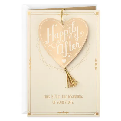 Happily Ever After Wedding Card With Heart Decoration for only USD 4.99 | Hallmark