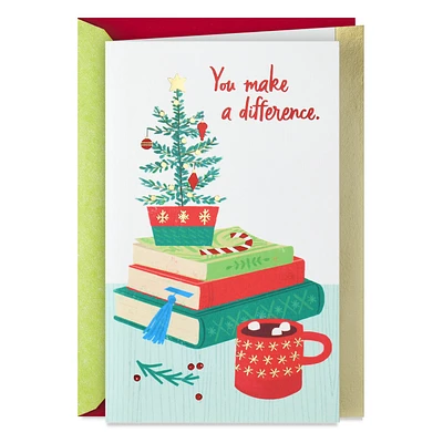 You Help Students Shine Christmas Thank-You Card for Teacher for only USD 3.59 | Hallmark