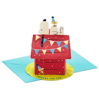 Peanuts® Snoopy and Woodstock Hooray 3D Pop-Up Card for only USD 5.99 | Hallmark