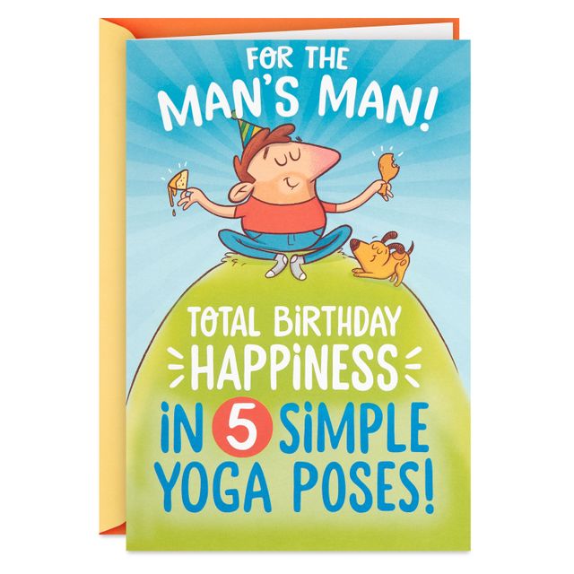 Yoga Birthday Card - Ommmzzz - Berni Parker — GingerInteriors.co.uk
