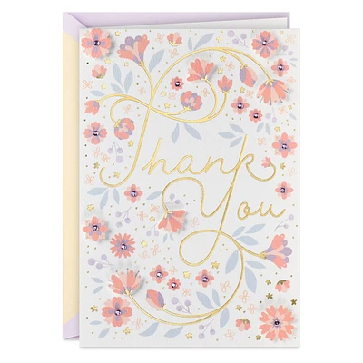 Pink and Purple Flowers So Grateful Thank-You Card for only USD 8.59 | Hallmark