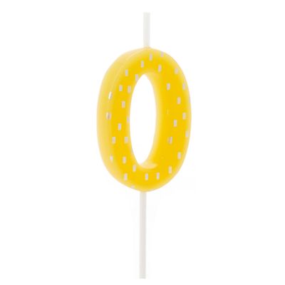 Number Birthday Candle on Stick, 0