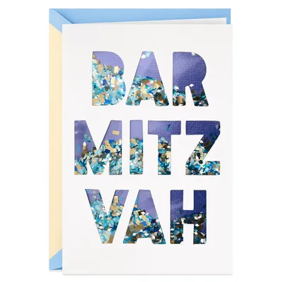 Best Day Ever Confetti Bar Mitzvah Card for only USD 7.99 | Hallmark