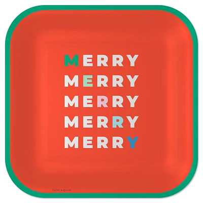 "Merry Merry" Holiday Dessert Plates, Pack of 8 for only USD 3.99 | Hallmark