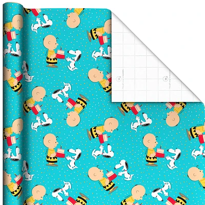 Peanuts® Charlie Brown and Snoopy With Cake Wrapping Paper, 17.5 sq. ft. for only USD 4.99 | Hallmark
