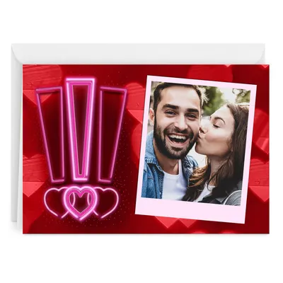 Personalized Exclamation Hearts Love Photo Card for only USD 4.99 | Hallmark