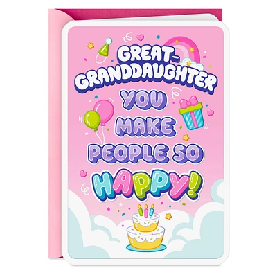 You Make People So Happy Birthday Card for Great-Granddaughter for only USD 2.99 | Hallmark