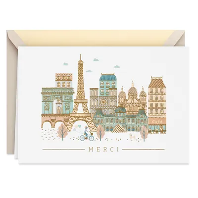 Paris Cityscape Bilingual Thank-You Card for only USD 5.99 | Hallmark