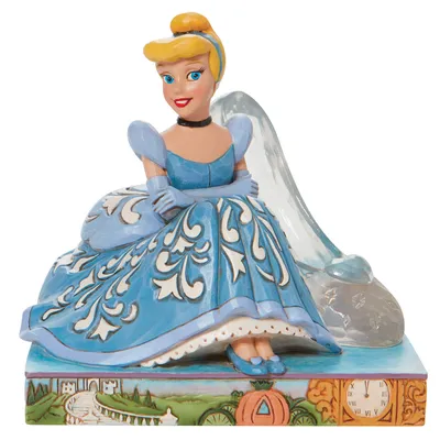 Jim Shore Disney Cinderella and Glass Slipper Figurine, 5.3" for only USD 79.99 | Hallmark