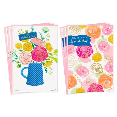 Flowers and Teapot Assorted Mother's Day Cards, Pack of 6 for only USD 6.99 | Hallmark
