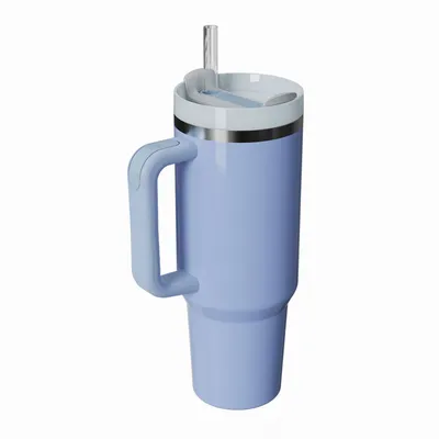 Blue Insulated Stainless Steel Travel Mug With Straw, 40 oz. for only USD 29.99 | Hallmark