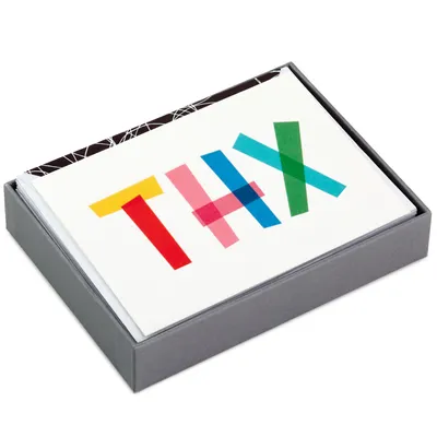 Colorful All-Caps Thanks Blank Thank-You Notes, Box of 10 for only USD 11.99 | Hallmark