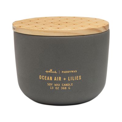 Paddywax Ocean Air & Lilies 3-Wick Ceramic Candle, 13 oz.