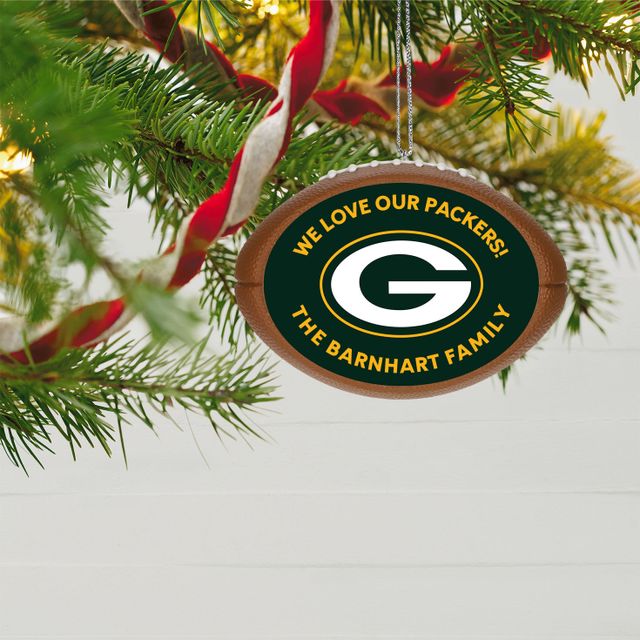 Hallmark NFL Football Green Bay Packers Text Personalized Ornament