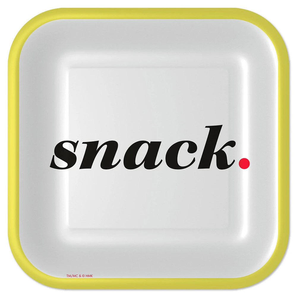 "Snack" Black and White Square Dessert Plates, Set of 8 for only USD 3.99 | Hallmark