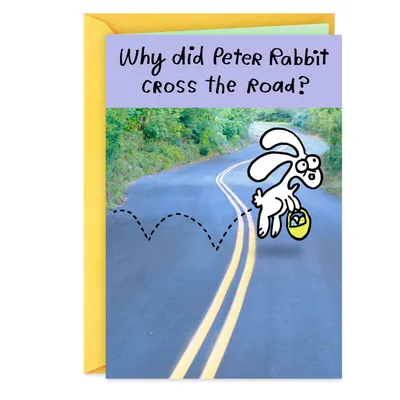 Why Did the Rabbit Cross the Road Funny Easter Card for only USD 3.49 | Hallmark