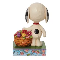 Jim Shore Peanuts Snoopy Basket of Tulips Figurine, 4.9" for only USD 56.99 | Hallmark