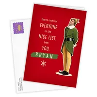 Elf Buddy the Elf™ Nice List Funny Folded Christmas Photo Card for only USD 4.99 | Hallmark