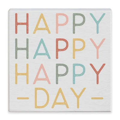 Happy Happy Wood Quote Sign, 5.25x5.25 for only USD 9.99 | Hallmark