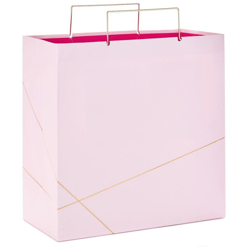 Light Pink With Gold Large Square Gift Bag, 10.4" for only USD 6.99 | Hallmark