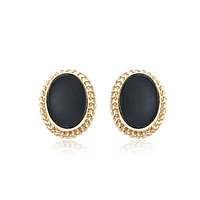 14KG 8X6 ONYX TWIST GALLERY STUD 01/686