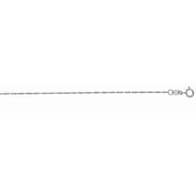 10k White Gold 18 Inch Diamond Cut Singapore Chain 015WSNG-18
