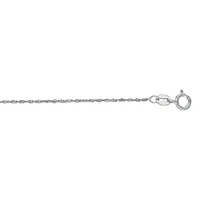 10k White Gold 20 Inch Diamond Cut Singapore Chain 020WSING-20
