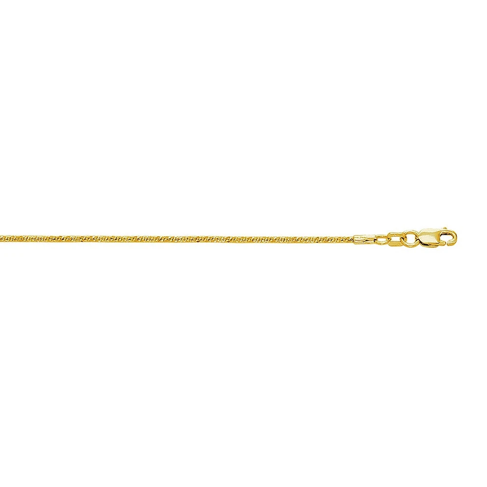 10k Yellow Gold Diamond Cut Sparkle Chain with Lobster Clasp 025SC