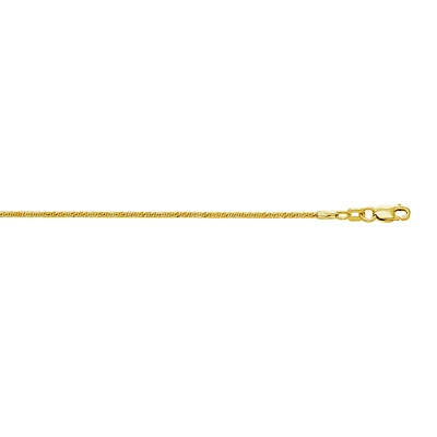 10k Yellow Gold Diamond Cut Sparkle Chain with Lobster Clasp 025SC