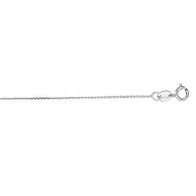 10k White Gold Inch Diamond Cut Cable Chain with Lobster Clasp 025WLCAB