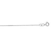 10k White Gold Inch Diamond Cut Cable Chain with Lobster Clasp 025WLCAB