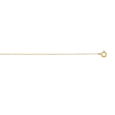 10k Yellow Gold 18 Inch Shiny Box Chain 028BOX-18