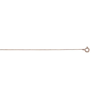 10k Rose Gold 18 Inch Shiny Box Chain 028PKBOX-18