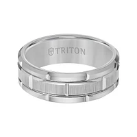Triton Ladies 8mm Gray Tungsten Carbide Comfort Fit Band 11-4127C-L.00