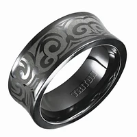 Triton Ladies 9mm Black Titanium Comfort Fit Band 11-4430BT-L.00