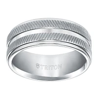 Triton Ladies 9mm White Tungsten Carbide Comfort Fit Band 11-4655HC-L.00