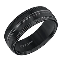 Triton Ladies 8mm Black Tungsten Carbide Comfort Fit Band 11-5813BC-L.00
