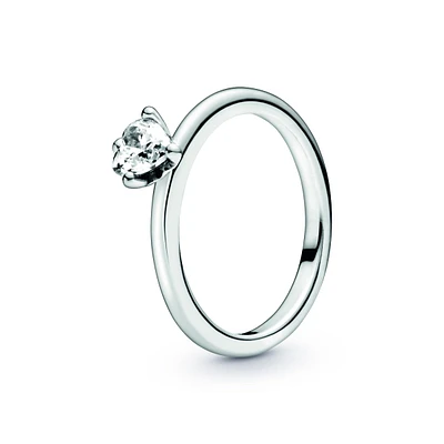 Clear Heart Solitaire Ring 198691C01-Size