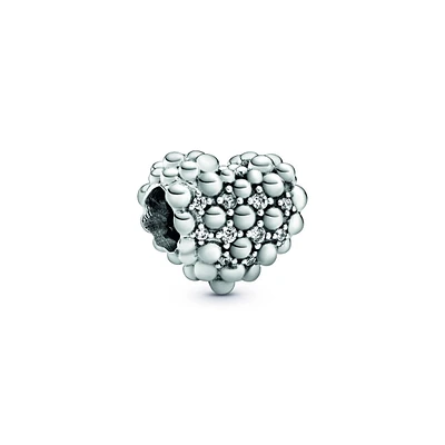 Pandora Beaded Sparkling Heart Charm 798681C01