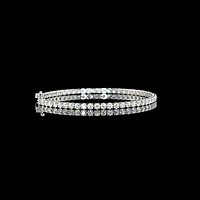 14K White Gold Lab Grown Round Diamond Tennis Bracelet 5.22CTW BC1124