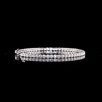 14K White Gold Lab Grown Round Diamond Tennis Bracelet BC964
