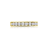 14K Yellow Gold Round Diamonds Wedding Band