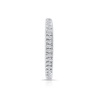 14K White Gold Round Diamonds Wedding Band